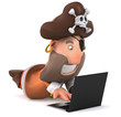Pirate et ordinateur Pirate et ordinateur
