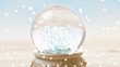 Ornament snow globe with falling snow