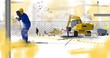 ouvriers SUR un chantier ouvriers SUR un chantier