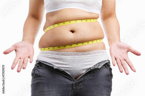 Photo: Fat woman give up wearing her tight jeans Fat woman give up wearing her tight jeans