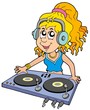Cartoon DJ girl