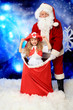 girl and santa