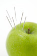 Acupuncture needles in Apple Acupuncture needles in Apple