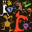 Vector: Doodle monsters Doodle monsters