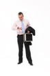 Young businessman looking at a watch Young businessman looking at a watch