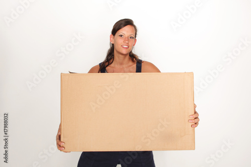 Foto: umzug frau umzug frau