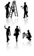 Hight quality construction workers silhouettes Hight quality construction workers silhouettes