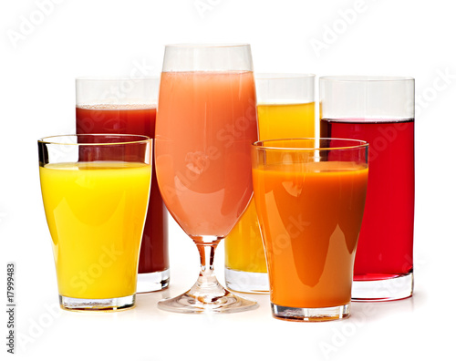 Photo: Glasses of various juices Glasses of various juices