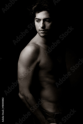 Sexy Black on Sexy Shot Of Young Man In Black Backround Get4net 18000882 See