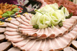 Foto: Aufschnittplatte gemischt mit Fruechten Aufschnittplatte gemischt mit Fruechten