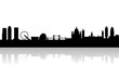 london city skyline with landmarks vector london city skyline with landmarks vector