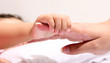 Mother and son hands