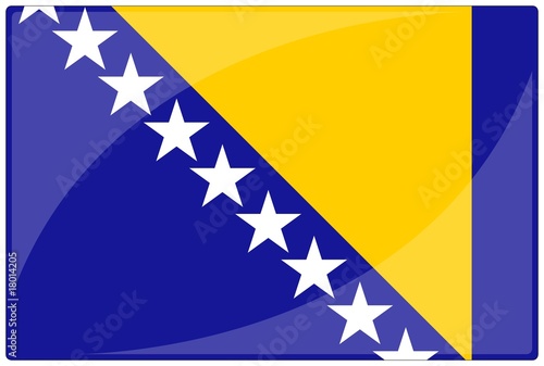 drapeau glassy bosnie herzegovine bosnia flag