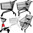 Shopping cart silhouettes