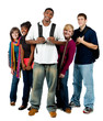 Group of multi-racial college students