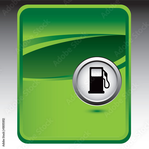 gas pump vector. Gas pump on green background