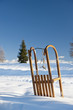 Sleigh in snow