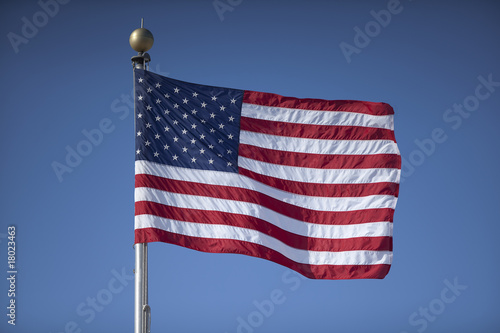 Photo: US flag waves proudly in the breeze US flag waves proudly in the breeze