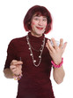 A man dressed as a woman A man dressed as a woman