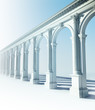 Classical colonnade with arcades and Corinthian columns