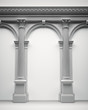 Classical portal with corinthian columns and arcades