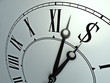Time is money - financial concept illustration with a clock Time is money - financial concept illustration with a clock