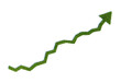 Grass growing graph - green business concept illustration Grass growing graph - green business concept illustration