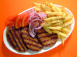 burgers in plate burgers in plate