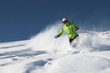 Skifahrerin im Tiefschnee