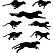 pumas silhouettes set