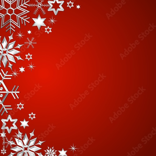 Illustration: Weihnachtsrahmen auf rotem Hintergrund Weihnachtsrahmen auf rotem Hintergrund
