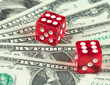 Playing cubes and money.