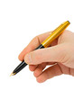 Fountain pen in hand Fountain pen in hand