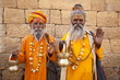 jain priest welcoming saluting