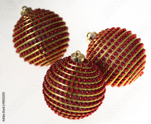 Foto: Christbaumkugel rot/gold 3 Christbaumkugel rot/gold 3