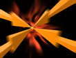 Arrows pointing to the same spot  igniting flames