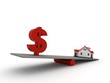 real estate,house mortgage, red color