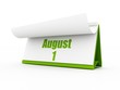 calendar, august day one