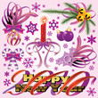 Set of elements for design by New Year and Christmas Set of elements for design by New Year and Christmas