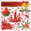Set of elements for design by New Year and Christmas Set of elements for design by New Year and Christmas