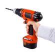 Hand holding cordless drill