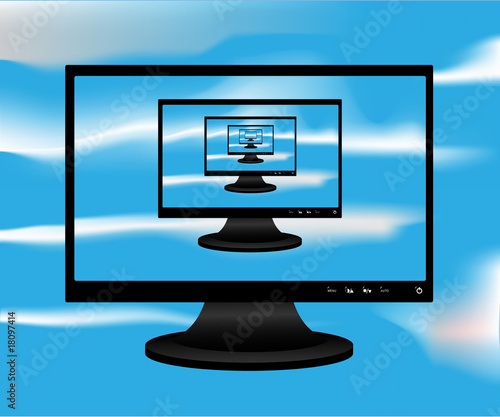 Computer monitor in the sky Computer monitor in the sky