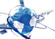 data stream and planet earth