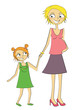 femme enceinte avec sa fille
