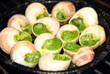 Escargots en train de cuire Escargots en train de cuire