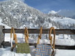 Schlitten mit Winterlandschaft
