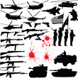 Military silhouettes
