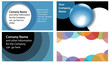 Circles Abstract Company Business Card 4 Up