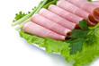 sliced pork with greens