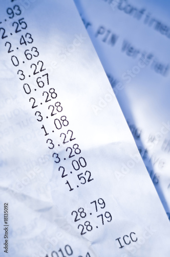 Photo: Shopping receipts Shopping receipts